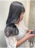 透け感ブルージュ/ブリーチなしダブルカラー/透明感/髪質改善