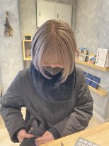 ラボヌールヘアーグレース 門前仲町店(La Bonheur hair grace)&nbsp;【grace 杉本】ハイトーンヘア/ミルクティー/ぷつっとボブ