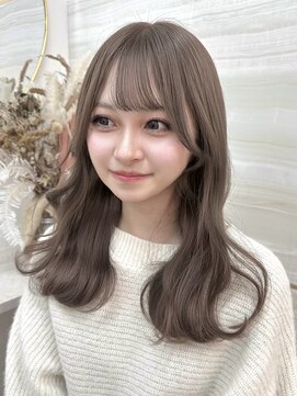 エルバイラビス 大宮(elu by lovis) 《高瀬寛菜》ブリーチオンカラー/ミルクティーグレージュ/大宮