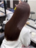 ピンクブラウン ブリーチなしダブルカラー 美髪 髪質改善 20代
