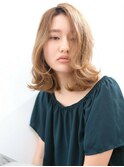 ■フォギーベージュ毛先パーマこなれミディM.SLASH自由が丘24-2