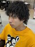 メンズ特殊パーマ(襟足有り・ウルフ・ミディアム)＋ファイバーTr￥13200
