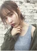 【切りっぱなしボブ/エアリーロング/美髪/ピンクブラウン/渋谷】