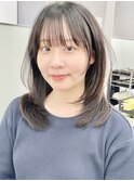 ワンカールで可愛いミディアムレイヤー