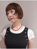 【ami style】ベージュデザイン　ステップレイヤー　ボブ