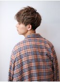ツーブロック束感マッシュショート刈り上げツイストスパイラル