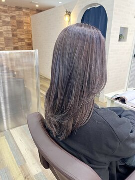 リゴレット 春日部東口店(RIGOLETTO) ハイライト×ラベンダーグレージュ