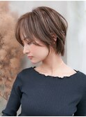 【GEEKS渋谷】ナチュラルショート/モカブラウン/春カラー/ウルフ