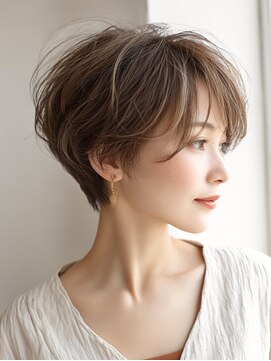 ハーツ(Heart's) 大人可愛い20代30代40代50代くびれショートボブ丸みショート