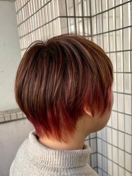 マティーナ ヘアー 池袋(Matina hair) 【ショート/インナーカラー/レッド】池袋美容室/池袋駅/東池袋駅