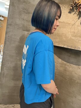 コティナ(cotina.) ぷつっとミニボブ × deep blue