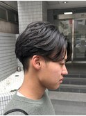 フェザーパーマ/毛流れパーマ/センターパート/藤沢美容院