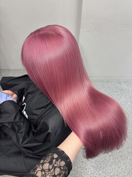 ペレ 原宿(PELE) ダークパープルナチュラルショート夏のヘアアレンジ原宿