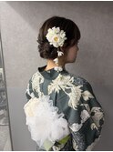ブリーチなしカラー/ヘアアレンジ/ヘアセット/福岡/10代20代30代