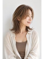 オアシスアヴェダ ザ・ペニンシュラ東京(OASIS AVEDA)&nbsp;40代50代白髪ぼかしハイライトカラー大人の抜け感レイヤー