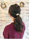 簡単ポニーテール