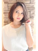 大人可愛いひし形ボブ　外ハネ　３０代４０代