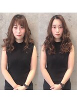 アフィーロ(ACHFILO) 韓国人風前髪エクステ20代30代　セミロング透明感ココアブラウン