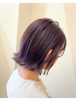 ラドンナ(LA.DONNA)&nbsp;ラベンダーカラー×ワンレングスボブ　 [各務原]