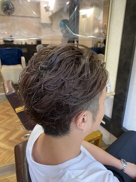 ビー オン ディー ヘア 池袋(BonD hair) オールバック　ワイルドパーマ【池袋/髪質改善/ハイライト】