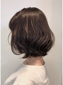 女性らしくふんわりひし形パーマスタイル