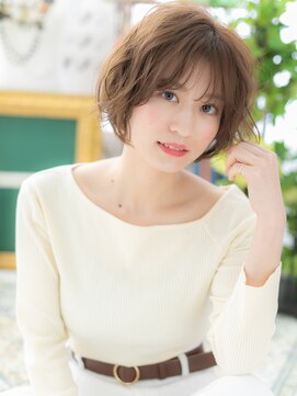 カバーヘア イヴ 戸頭店(COVER HAIR EVE) 外国人風バレイヤージュ小顔ゆるふわ大人ボブb戸頭20代30代40代