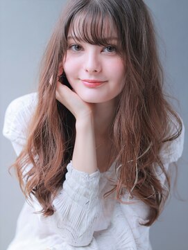 インセンス 二子玉川店(insence) 大人かわいい薄めバング/デジタルパーマ/ポイントブリーチ