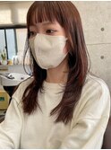 顔周りレイヤーのロングスタイル