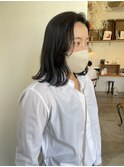ミディアムヘア ブラック 担当渡辺聖