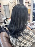 ブルーブラック/髪質再生/水素カラー