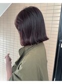【mami】大人暗髪ラベンダーココアブリーチなし/地毛風カラー