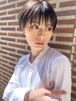 ヌード(NUDE) NUDE ブリーチなしダブルカラー 前髪カット マッシュショート