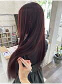 真紅のブリーチなしwカラー
