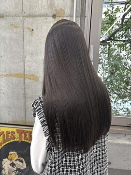 ディジョン(Dijon) 韓国顔まわりレイヤーカットグレージュオリーブベージュブラウン