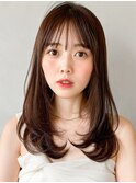 うるツヤ外ハネボブ前髪20代30代40代◎愛されエアリーカール