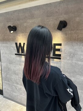 アンダーバーホワイト(_WHITE) グラデーション