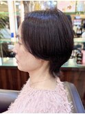 大人マッシュウルフくびれショートボブ◎レッドブラウン【池袋】