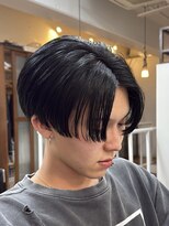 スタジオフォーエイチ(STUDIO 4H)&nbsp;シースルーセンターパート/前下がり/韓国ヘア/サンウォン/メンズ