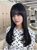 オリーブグレー/イヤーカット/黒髪/マロンベージュ／立川