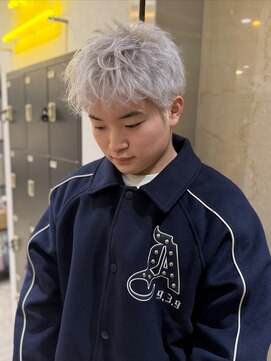 メンズハイトーン/ホワイトカラー/ケアブリーチ/トリプルカラー