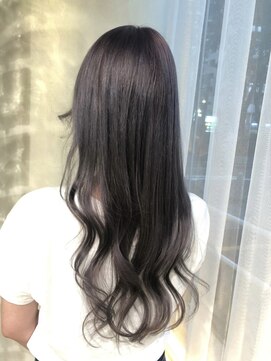 プルエクステ/ダークトーン/韓国風/ロング【アッシュグレー】