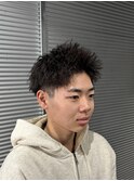 スパイキーショートツイストピンパーマアクティブショート短髪柏