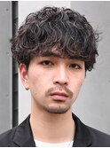 原宿シャドウパーマ無造作パーマラウンドマッシュウルフ刈り上げ