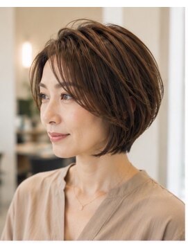 アースオーセンティック 小平店(EARTH Authentic) 大人丸みショートボブ