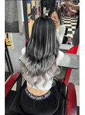 黒髪から作るエクステバレイヤージュ！
