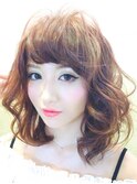 アンフィフォープルコ☆透明感×外国人カラー×ふんわりパーマ