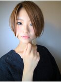 【morio池袋】大人かわいい可愛い前下がり透け感ショート♪