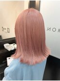 【ブリーチカラー】ハイトーンピンクベージュ