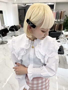 ランテルディ 渋谷(LANTERDIT) 【LANTREDIT】抜きっぱなしボブ(ブリーチ2回)担当 JUN