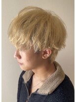 ニコ ヘアリラクゼーション(Nico hair relaxation)&nbsp;ハイトーンカラーブリーチメンズカットパーマ20代マッシュ